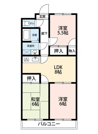 ハーモニック若草の物件間取画像